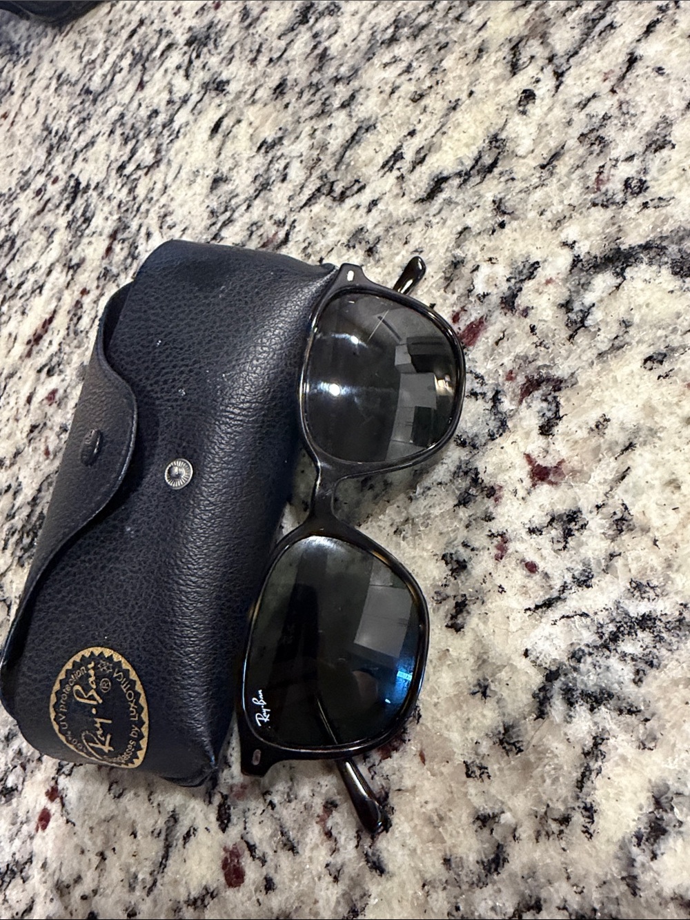 Ray-Ban Tortoise Sunglasses with Black Case